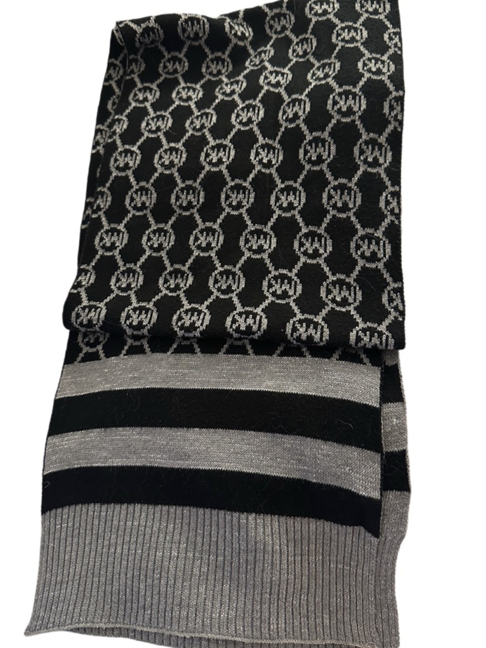 MICHAEL Michael Kors Silver and Black Knit Sweater